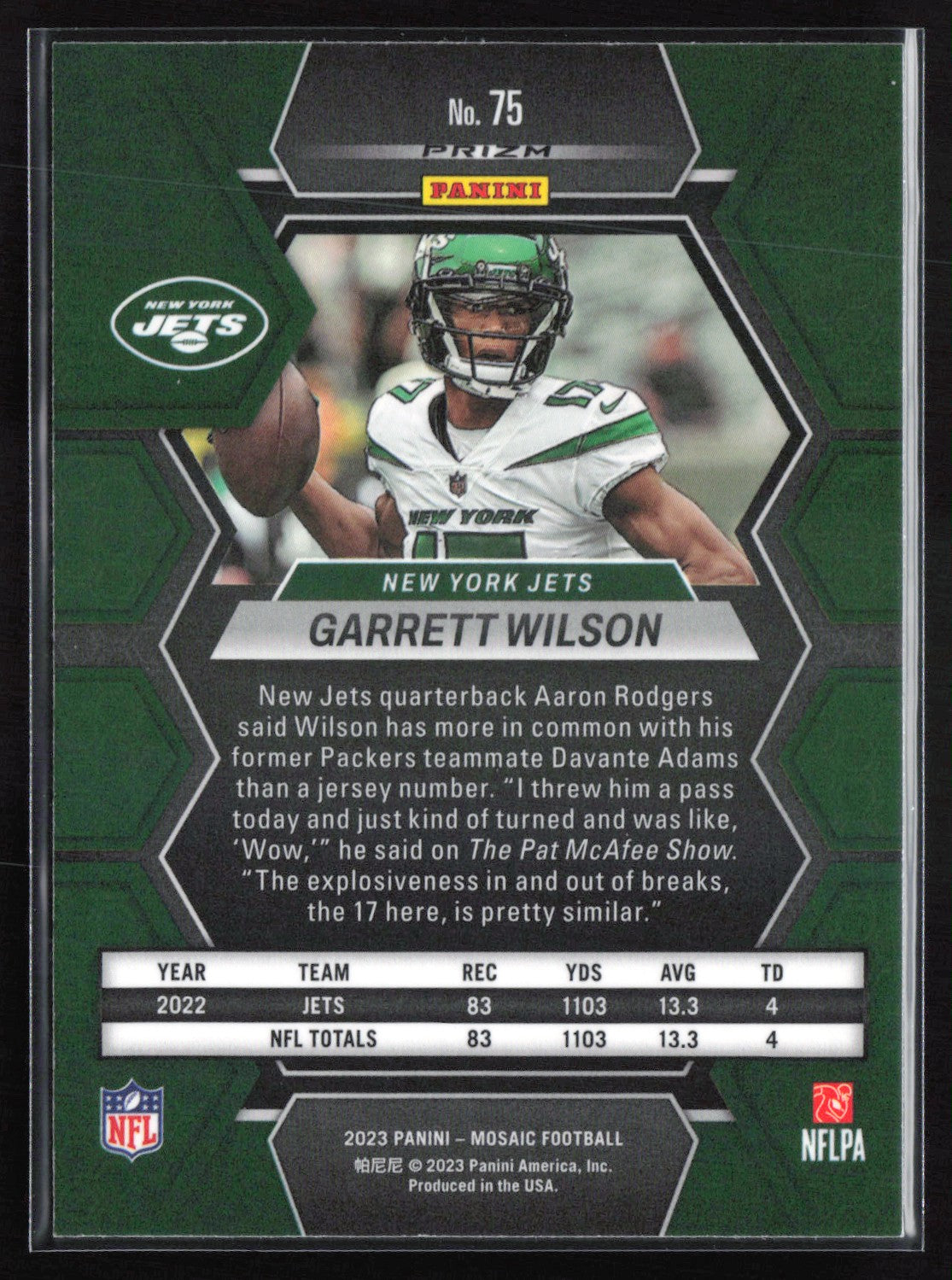 Garrett Wilson Green Mosaic