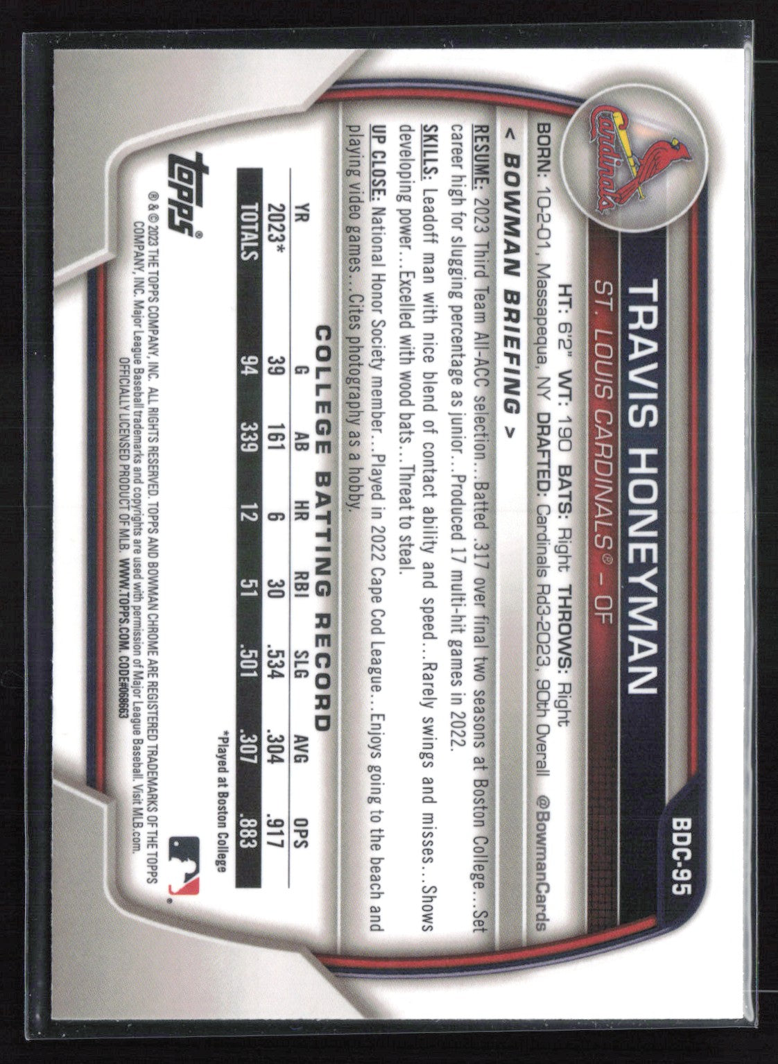 Travis Honeyman 1st Bowman