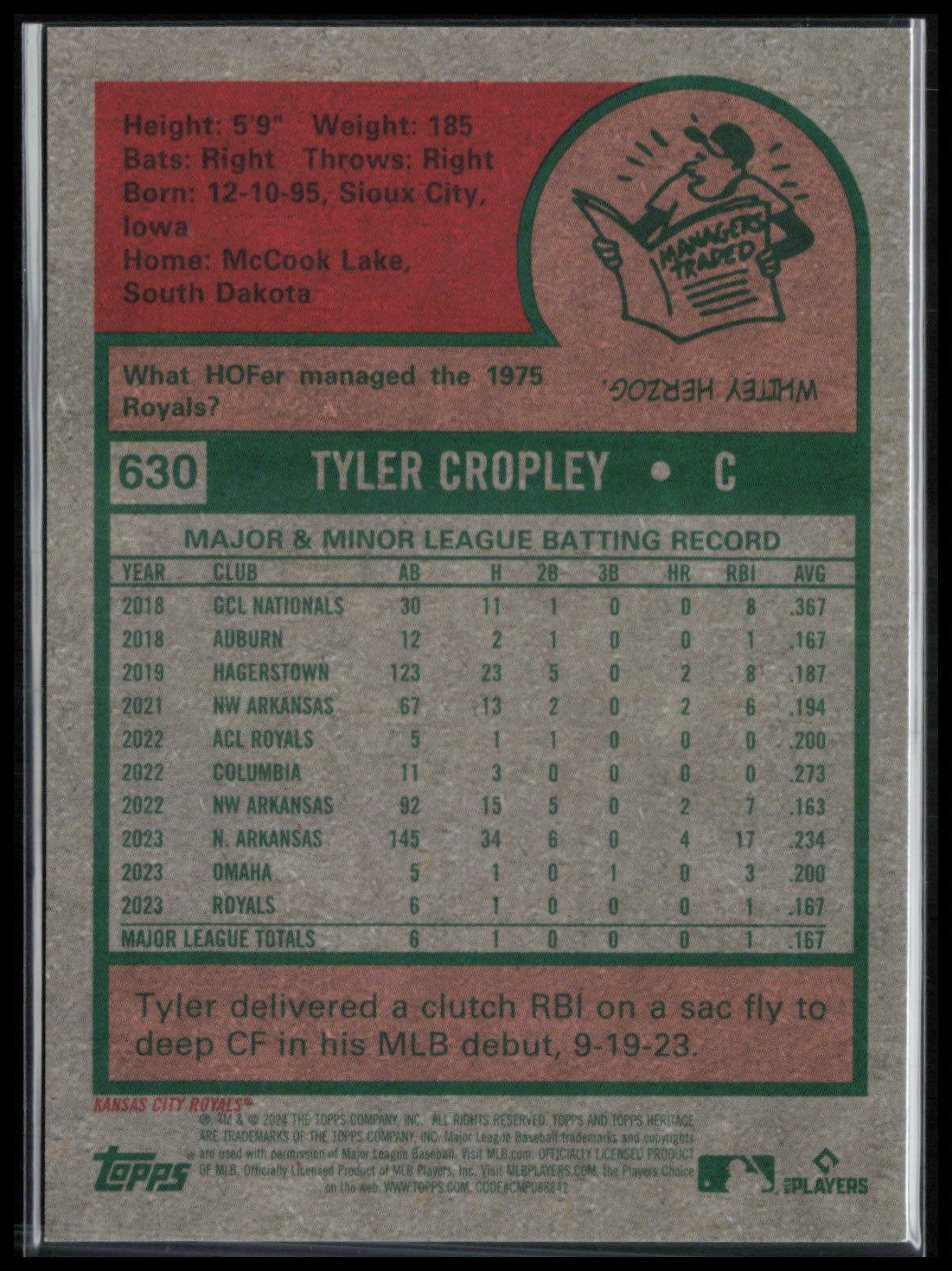 Tyler Cropley RC /699