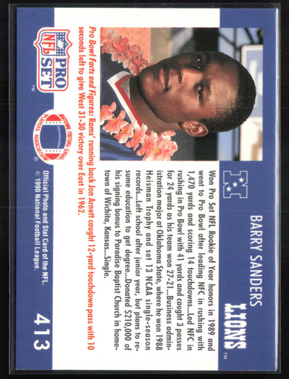 Barry Sanders 1990 Pro Set