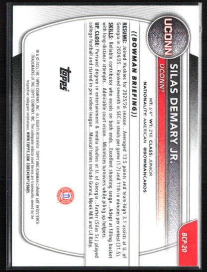 Silas Demary Jr 1st Bowman Aqua /125