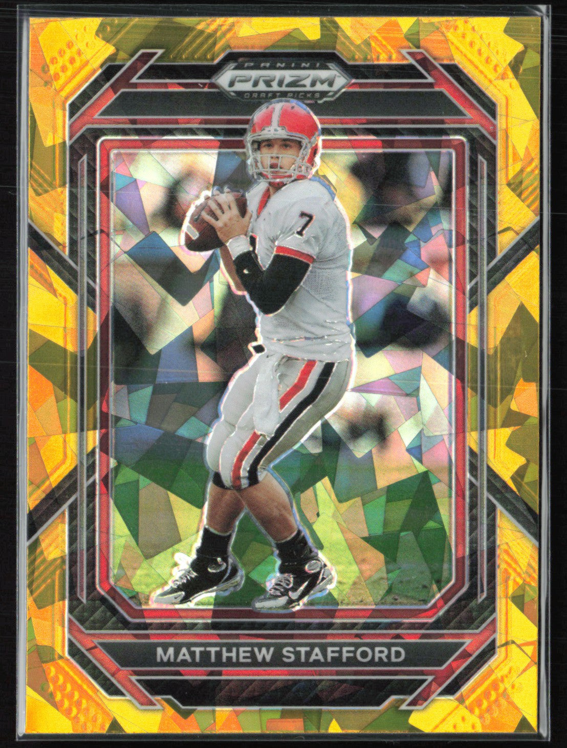 Matthew Stafford Yellow Cracked Ice