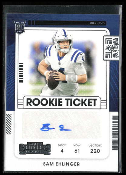 Sam Ehlinger RC Auto Rookie Ticket