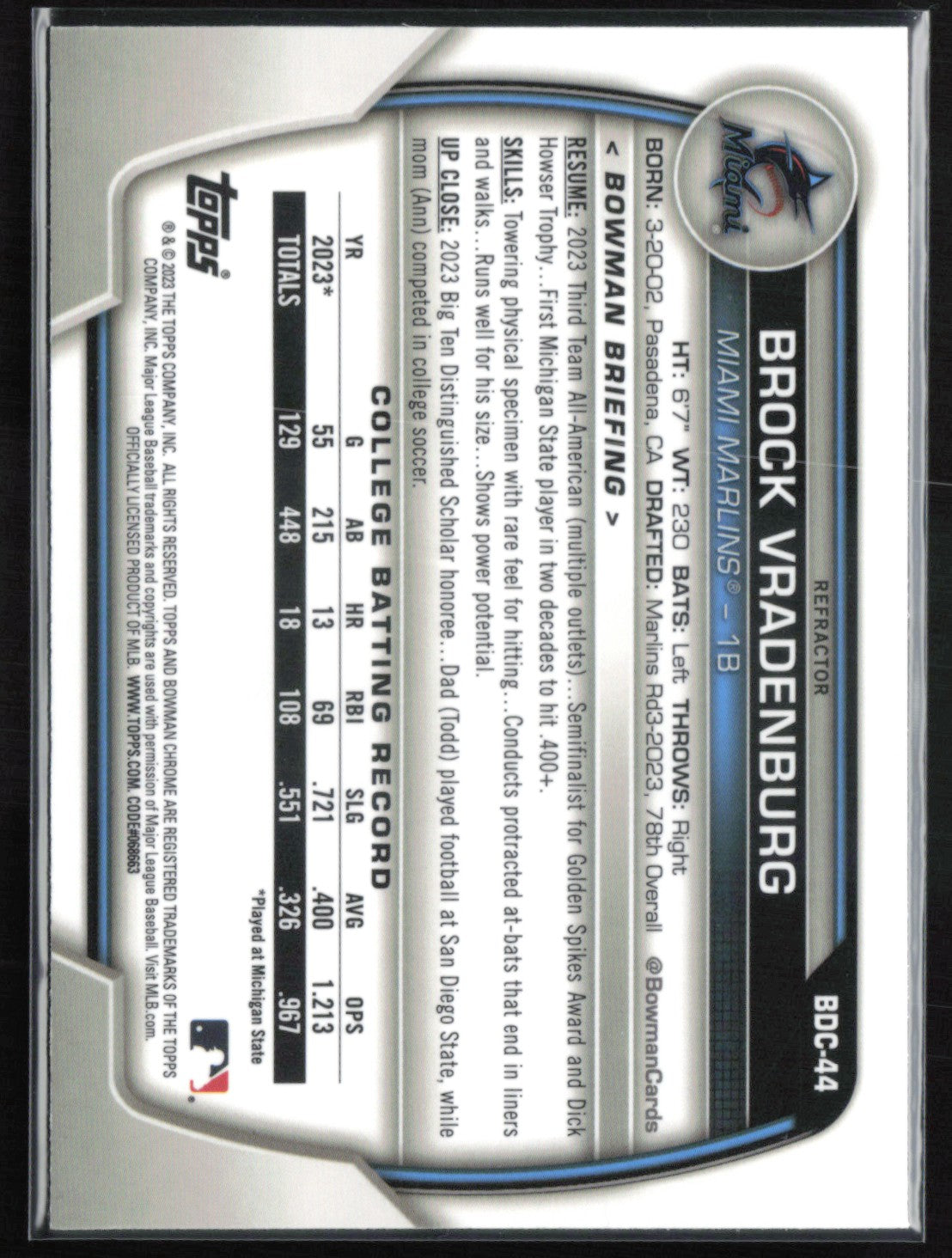 Brock Vradenburg 1st Bowman Refractor