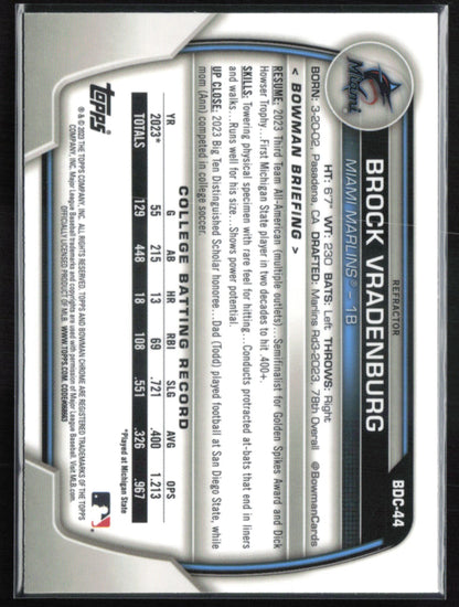 Brock Vradenburg 1st Bowman Refractor
