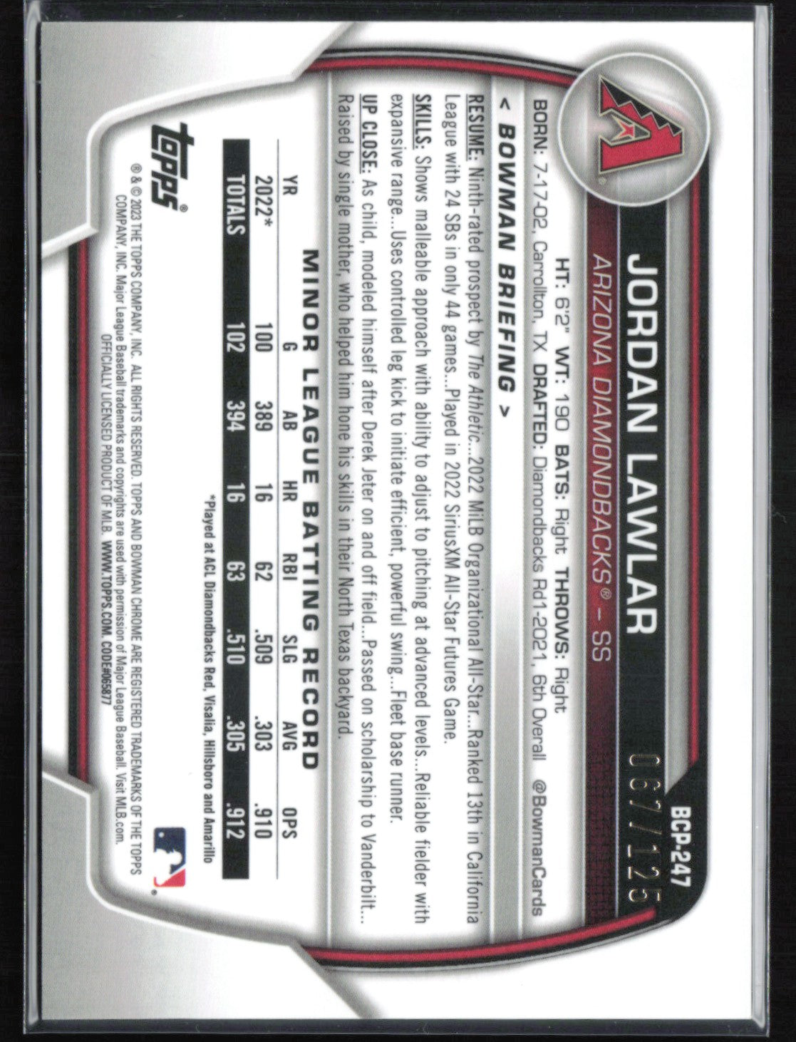 Jordan Lawlar Pink Aqua Wave /125