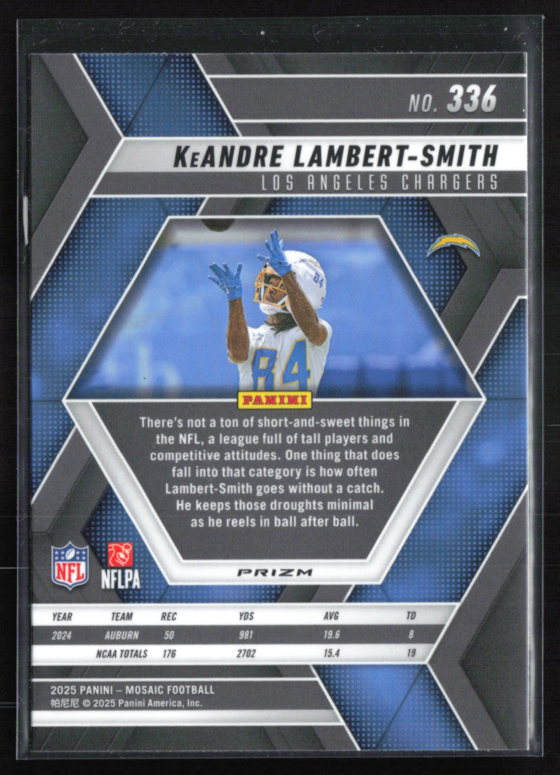2025 Panini Mosaic Blue 336 KeAndre Lambert-Smith RC Blue Scope ...