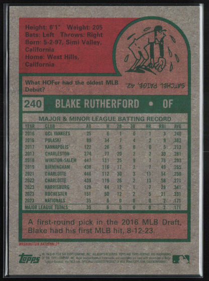 Blake Rutherford RC /699