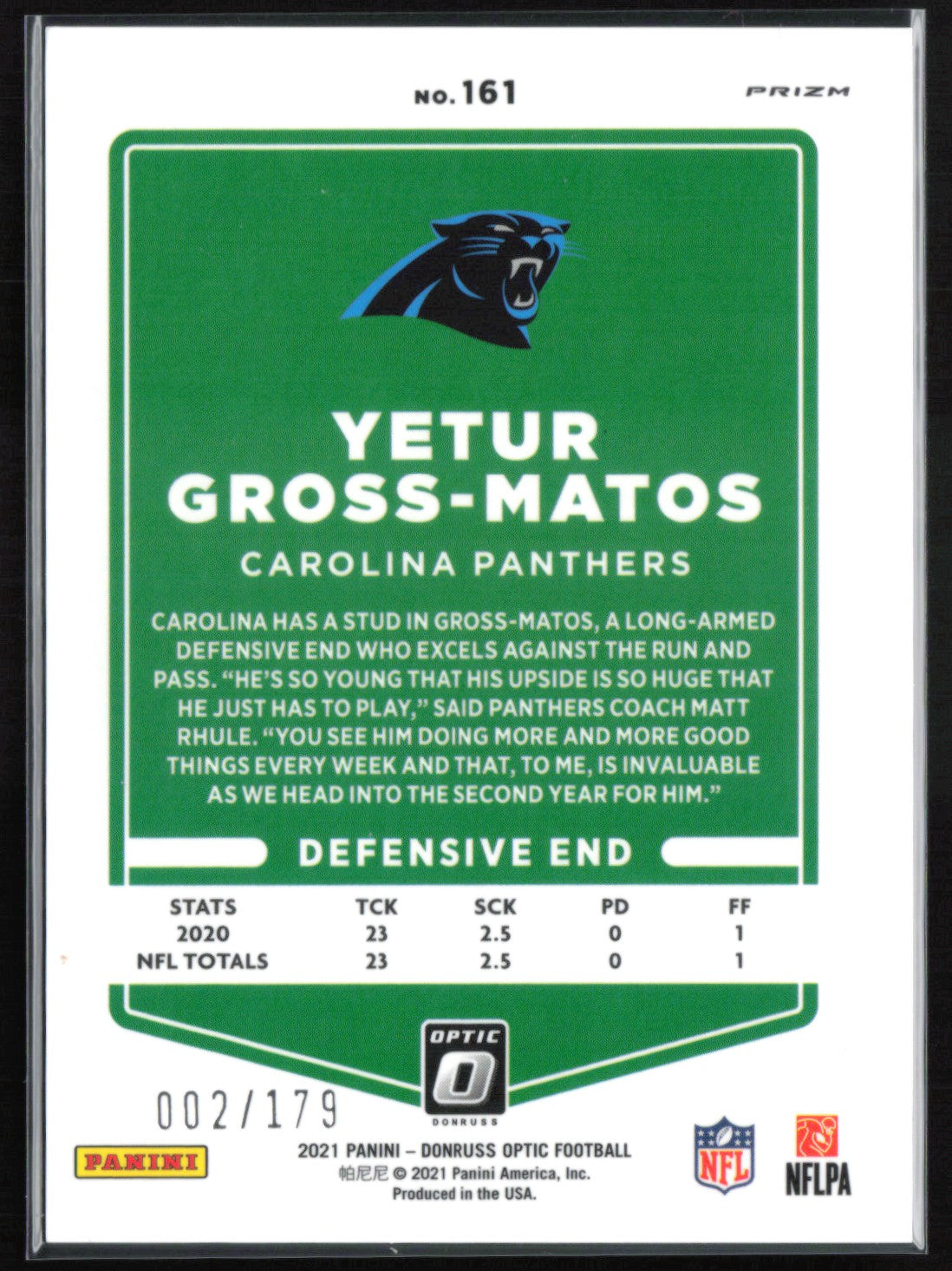 Yetur Gross-Matos Blue Holo /179