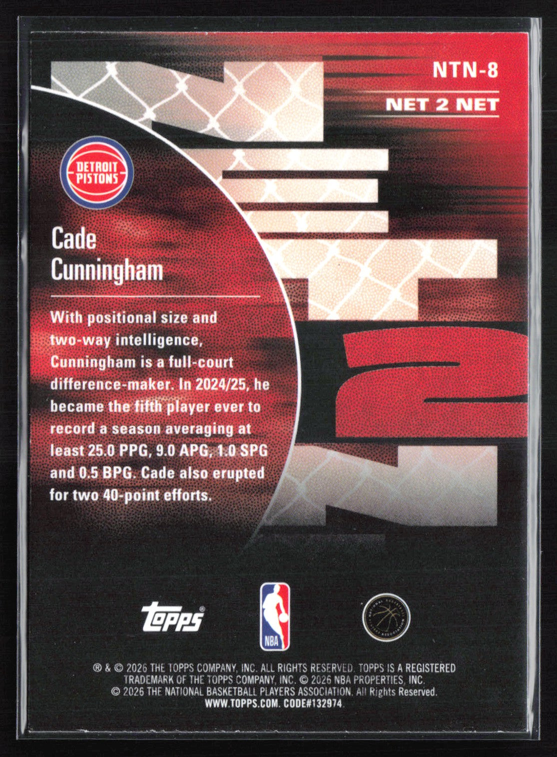 Cade Cunningham Net 2 Net