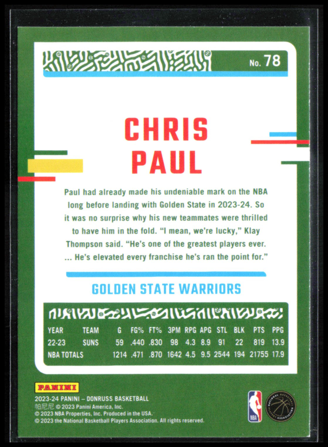 Chris Paul Green Laser