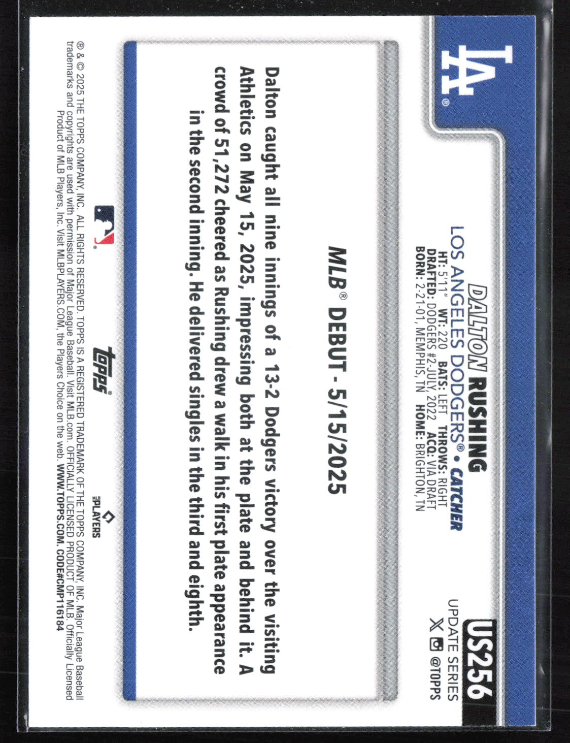 Dalton Rushing RC Debut