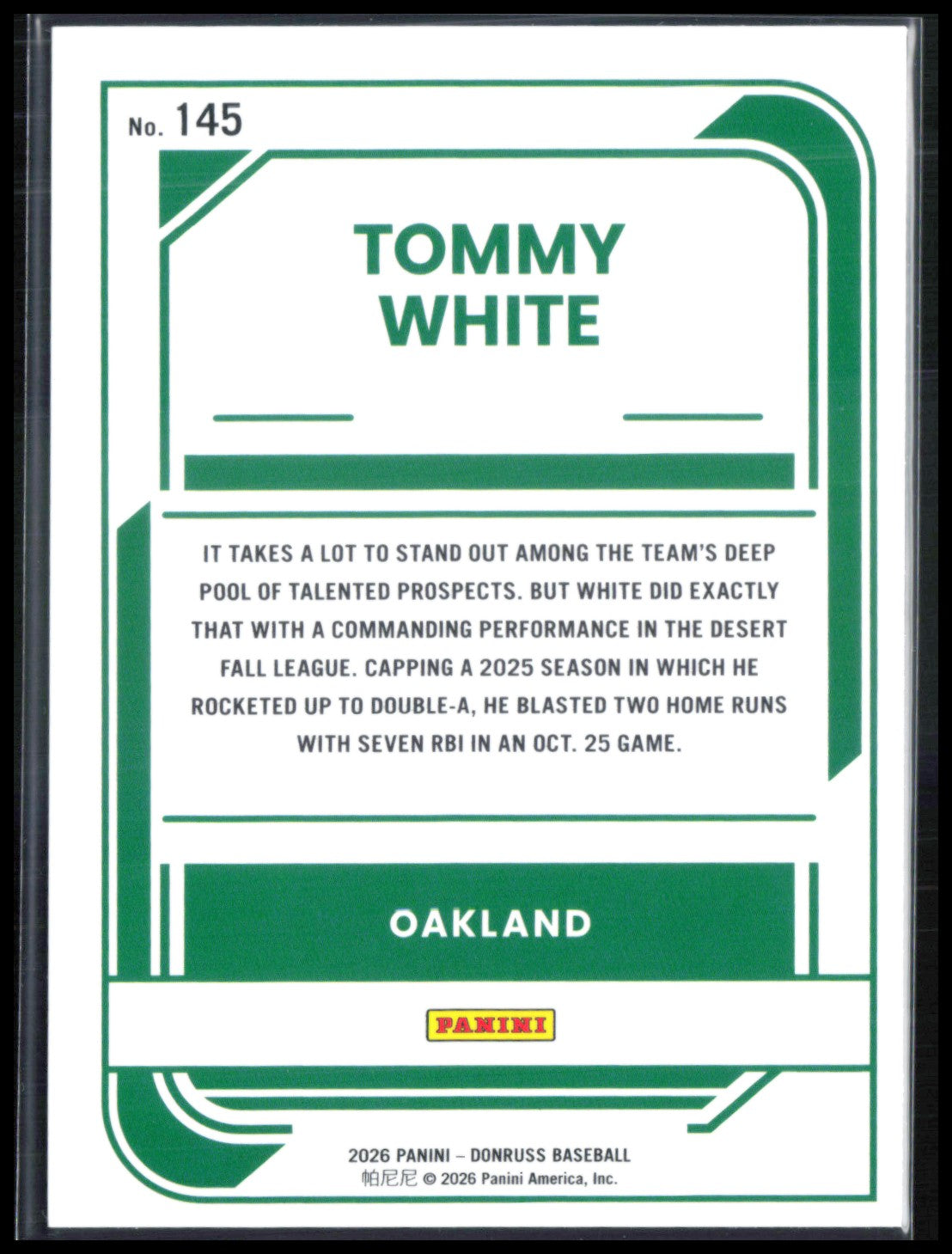 Tommy White Rated Prospect Red Blue
