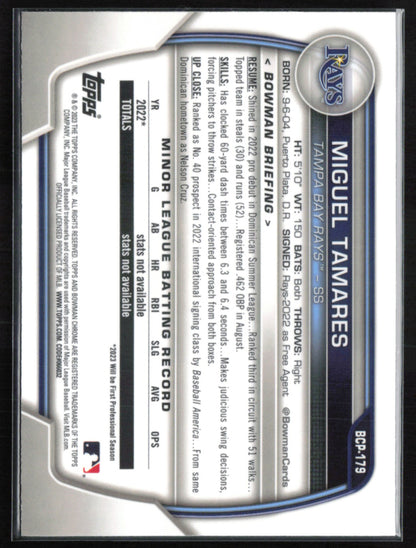 Miguel Tamares 1st Bowman Mojo