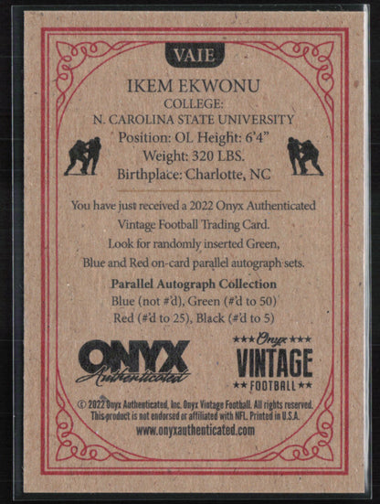 Ikem Ekwonu Auto Onyx Authenticated