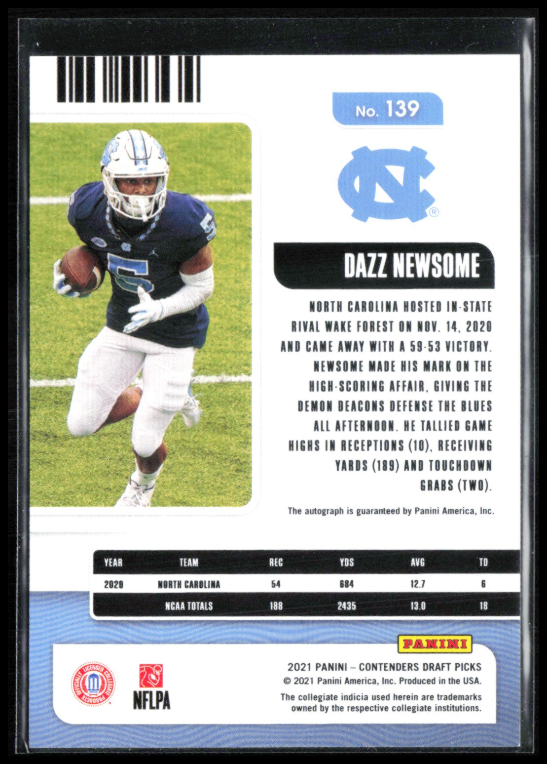 Dazz Newsome RC Auto College Ticket