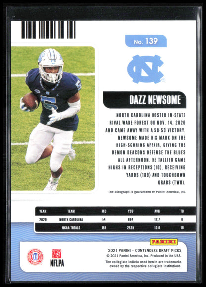 Dazz Newsome RC Auto College Ticket