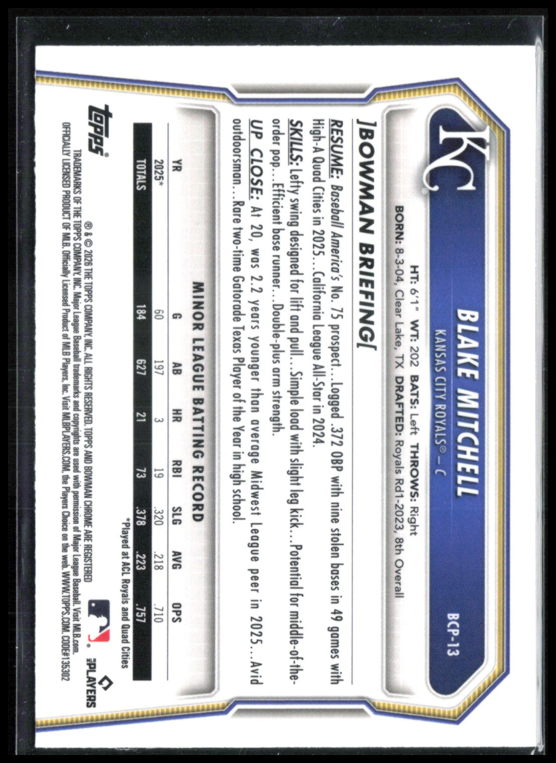 Blake Mitchell Laser