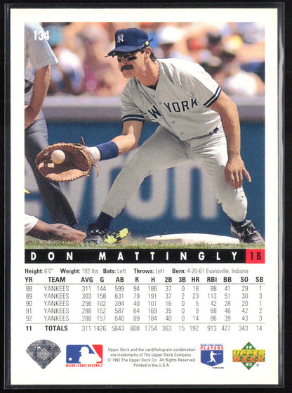 Don Mattingly 1993 UD