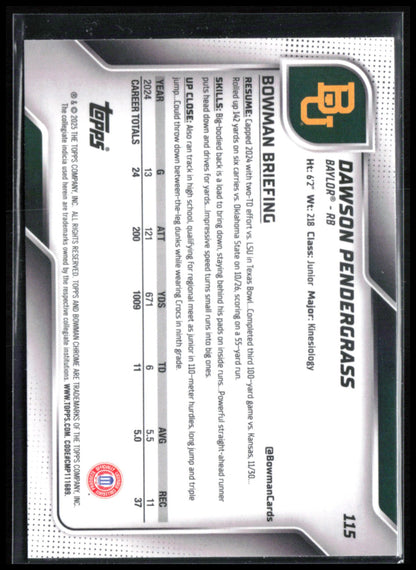 Dawson Pendergrass 1st Bowman /225