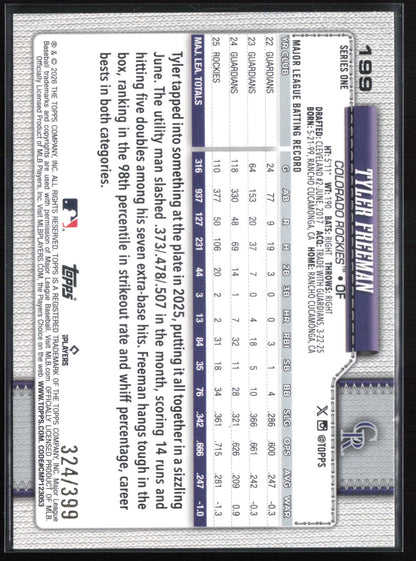 Tyler Freeman Yellow Foil /399