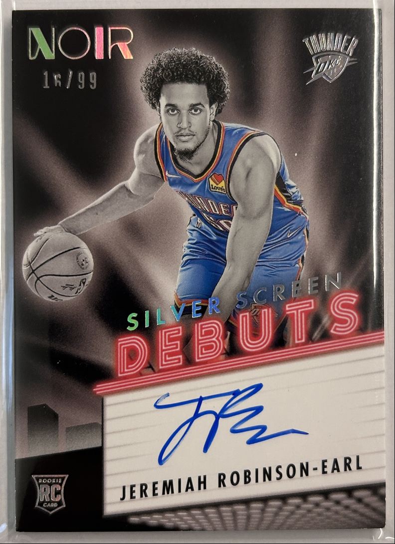 Jeremiah Robinson-Earl RC Auto /99 Silver Screen Debuts Noir