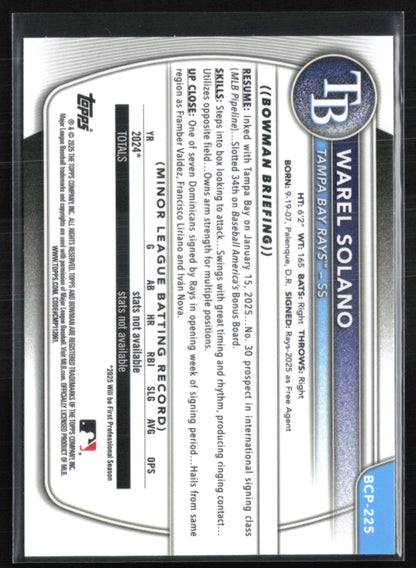 Warel Solano 1st Bowman