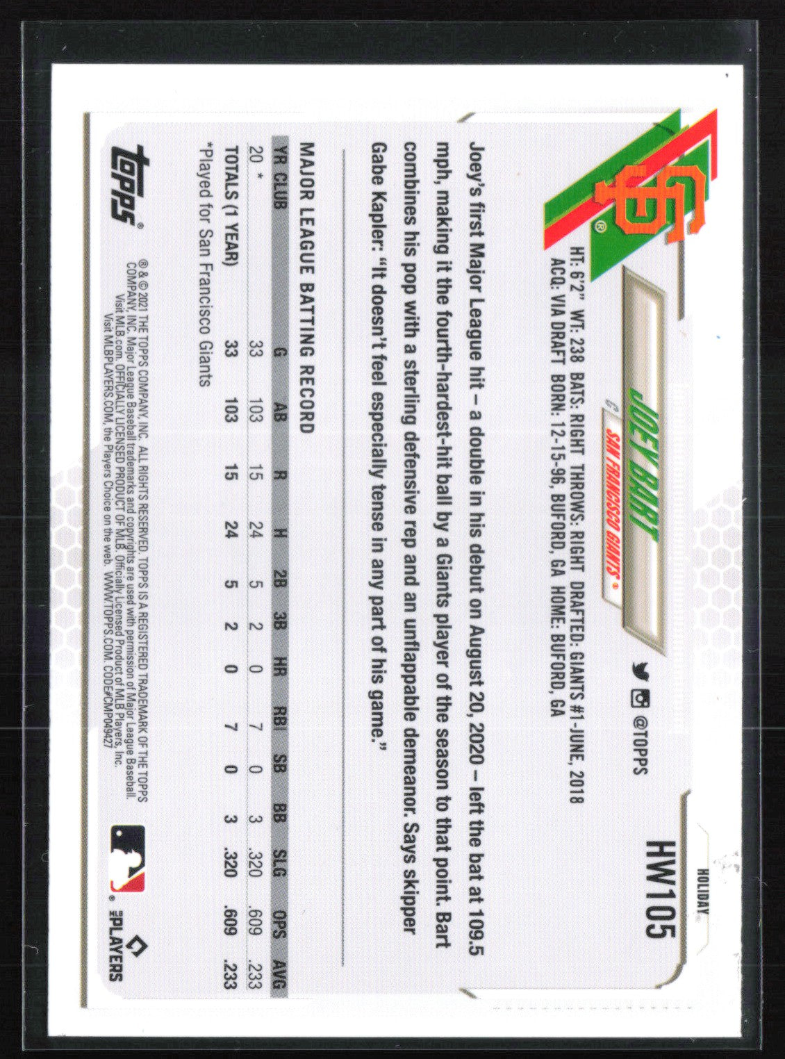 Joey Bart RC String Lights Variation