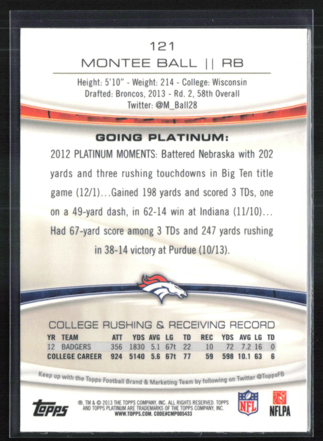 Montee Ball RC Blue