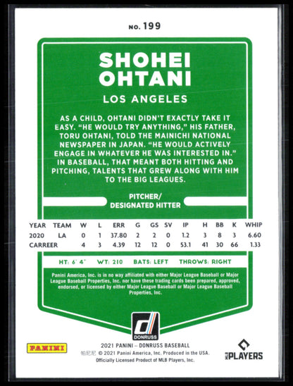 Shohei Ohtani 2021 Donruss