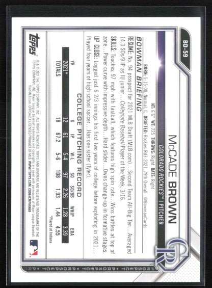 McCade Brown 1st Bowman /199