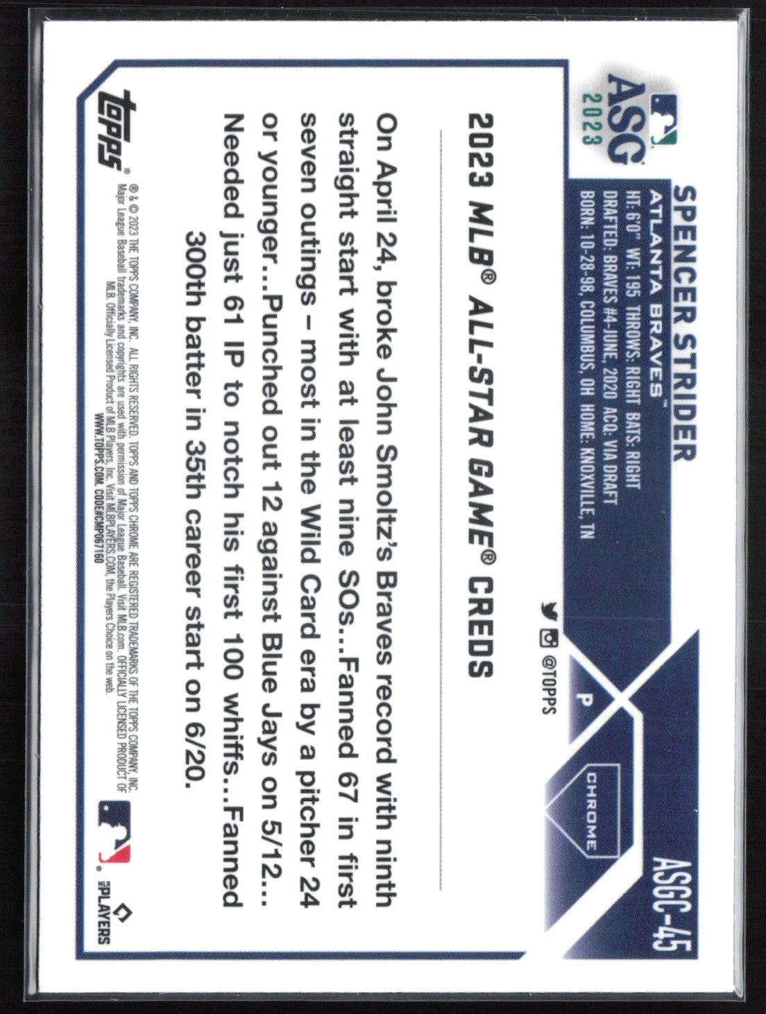 Spencer Strider ASG Refractor