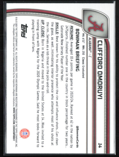 Clifford Omoruyi 1st Bowman Light Blue