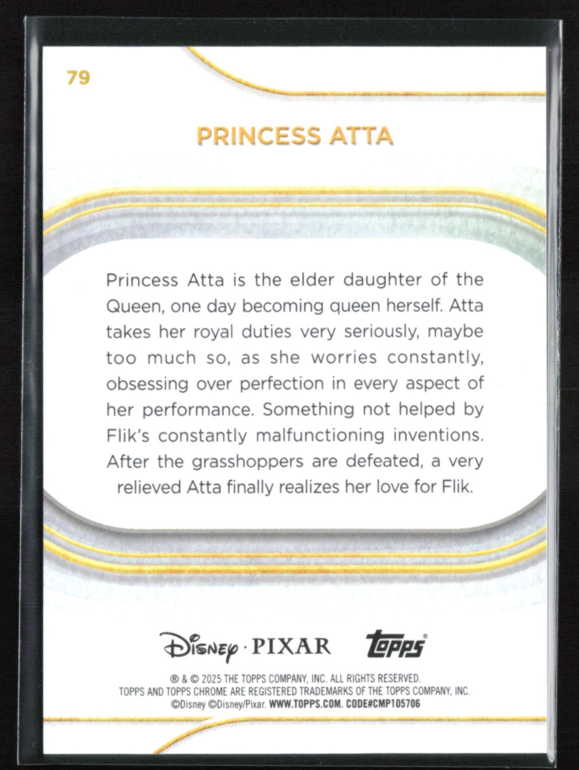 Princess Atta /25 Orange Refractor 2025 Topps Chrome Disney Pixar