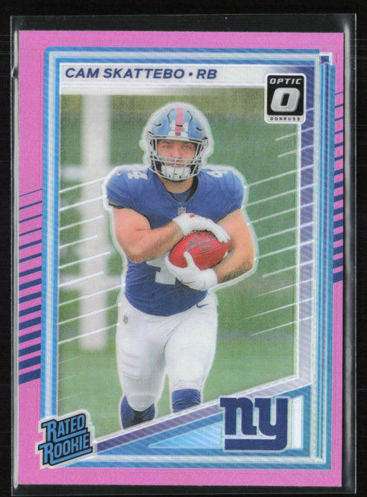 Cam Skattebo RC Pink Holo Optic Rated Rookie