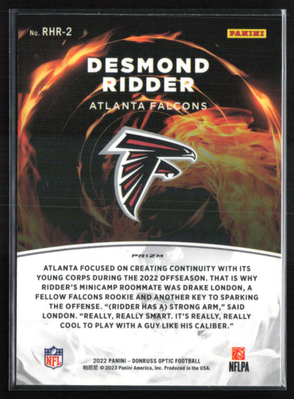 Desmond Ridder RC Red-Hot Rookies Holo