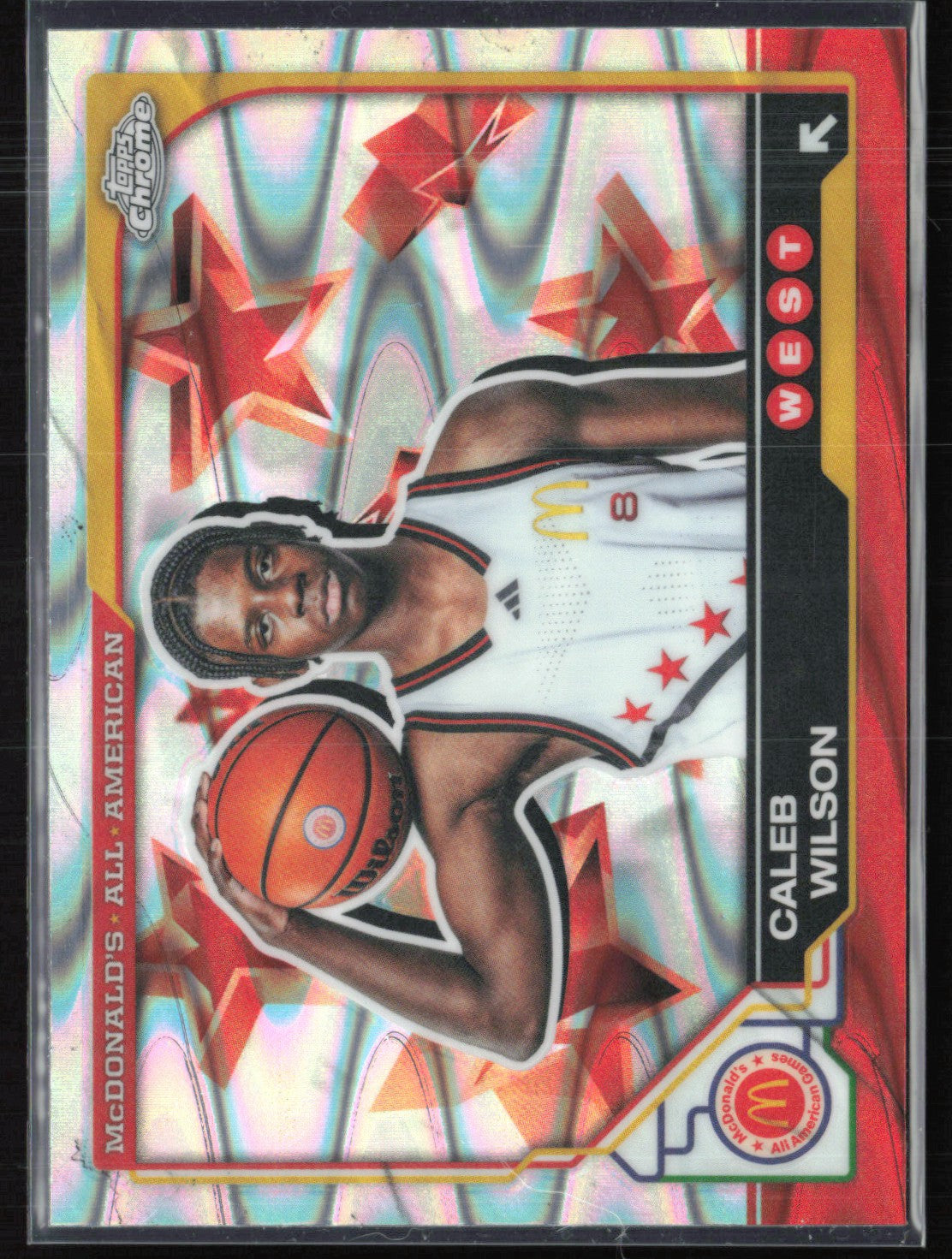 Caleb Wilson Raywave 2024 Topps Chrome McDonald's All-American