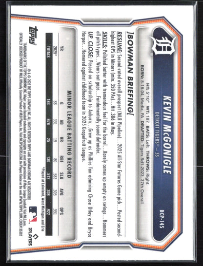 Kevin McGonigle Prospects