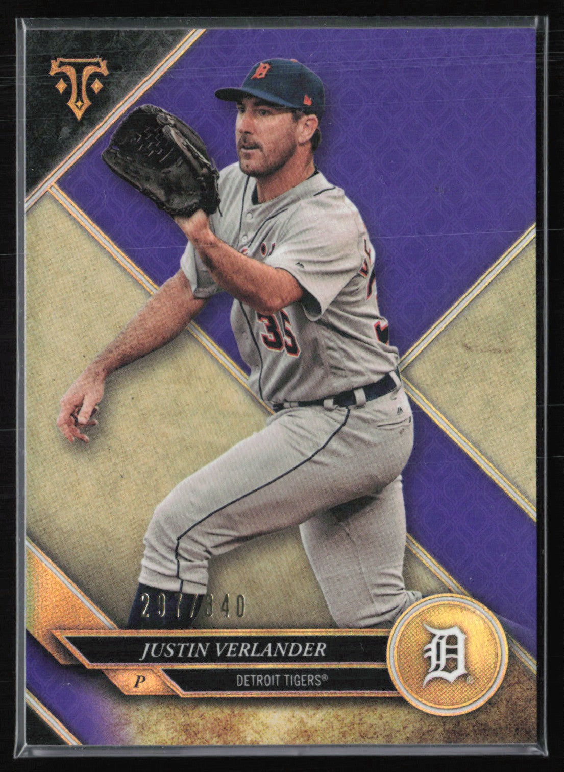 Justin Verlander Amethyst /350 2017 Topps Triple Threads
