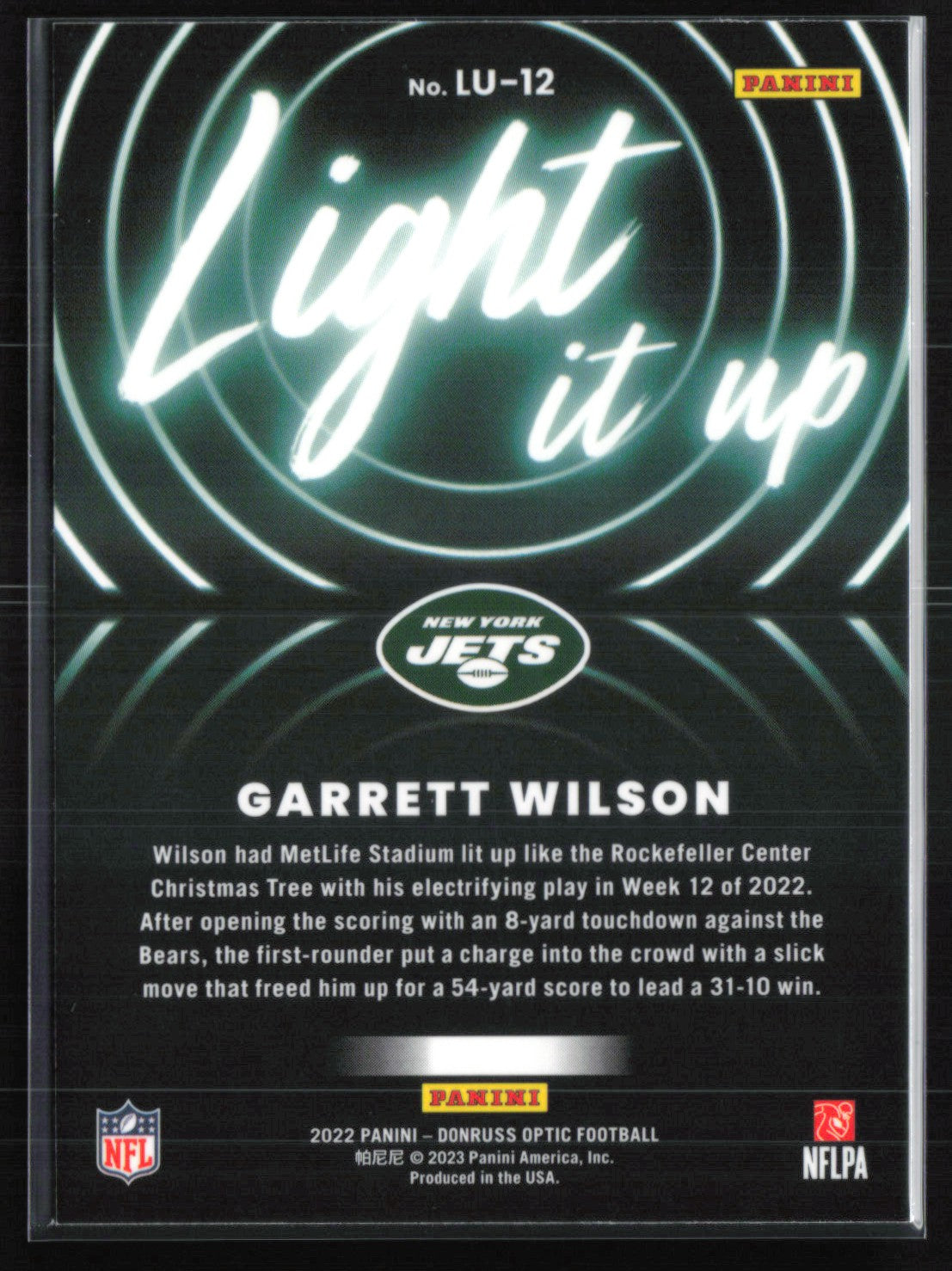 Garrett Wilson RC Light it Up