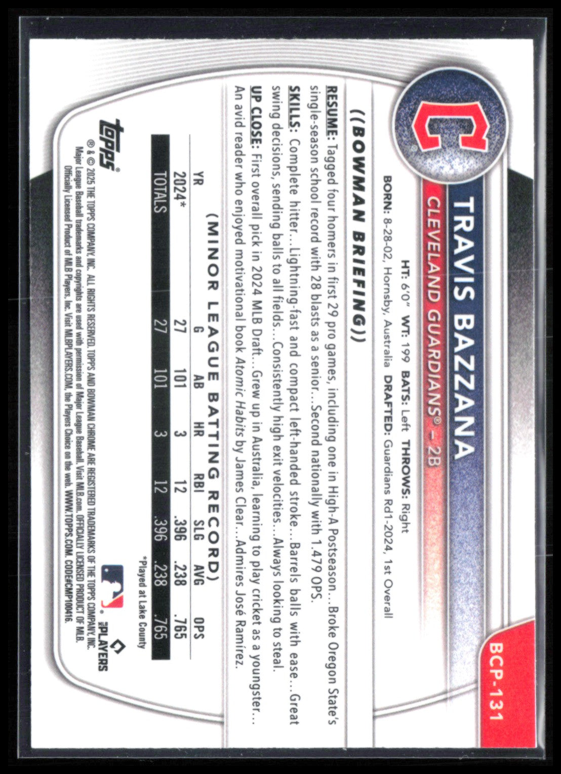 Travis Bazzana Prospect