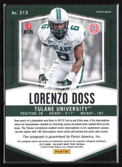 Lorenzo Doss RC Auto Silver Draft Picks