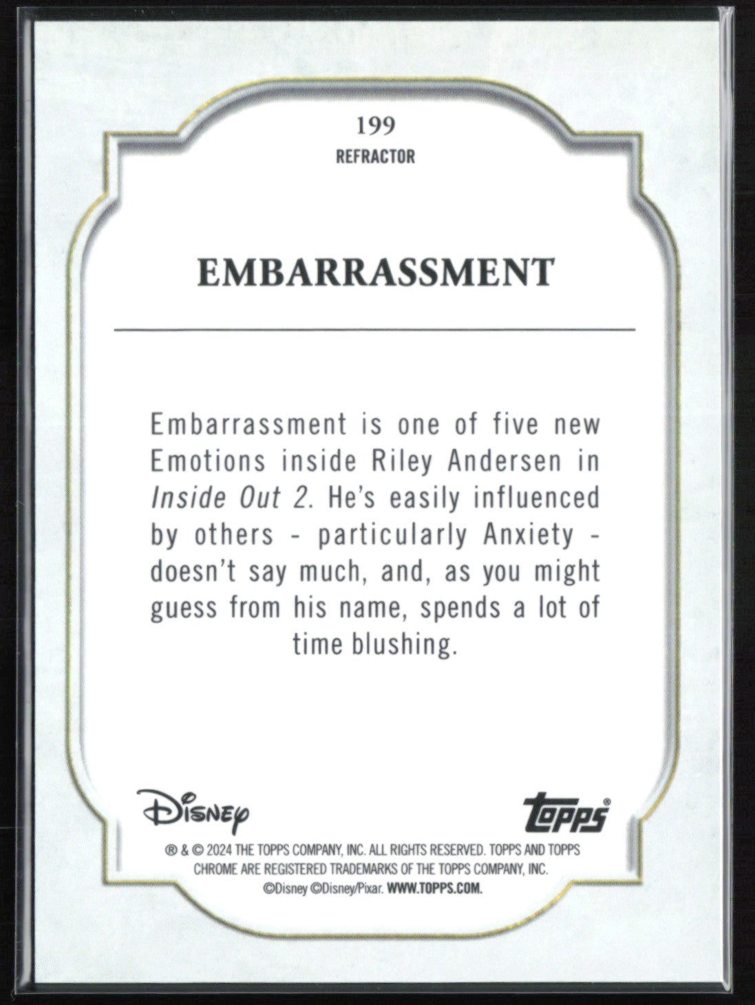 Embarrassment Refractor Debut 2024 Disney Pixar