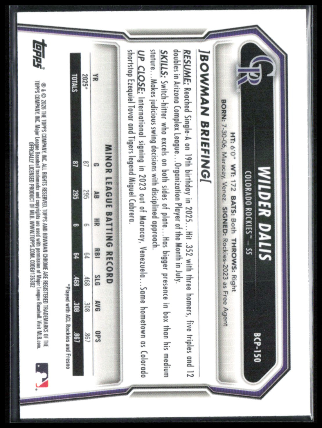 Wilder Dalis 1st Bowman X-Fractor