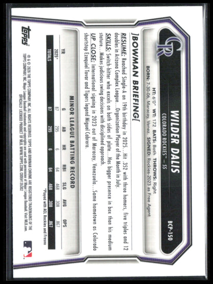 Wilder Dalis 1st Bowman X-Fractor
