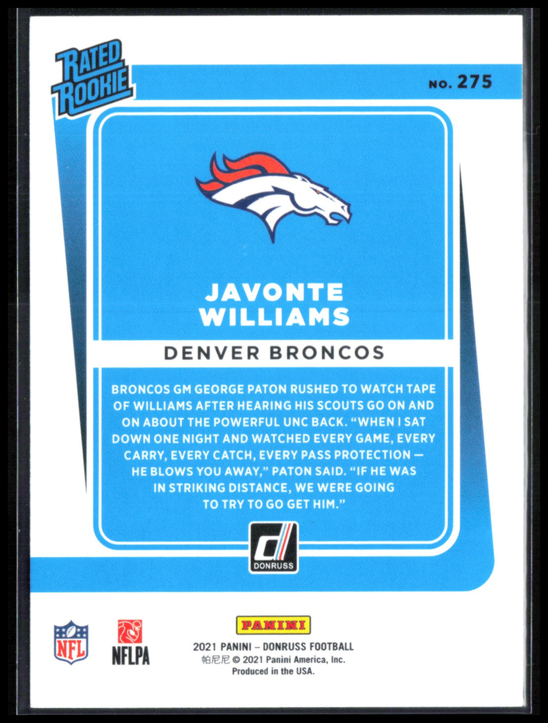 Javonte Williams RC