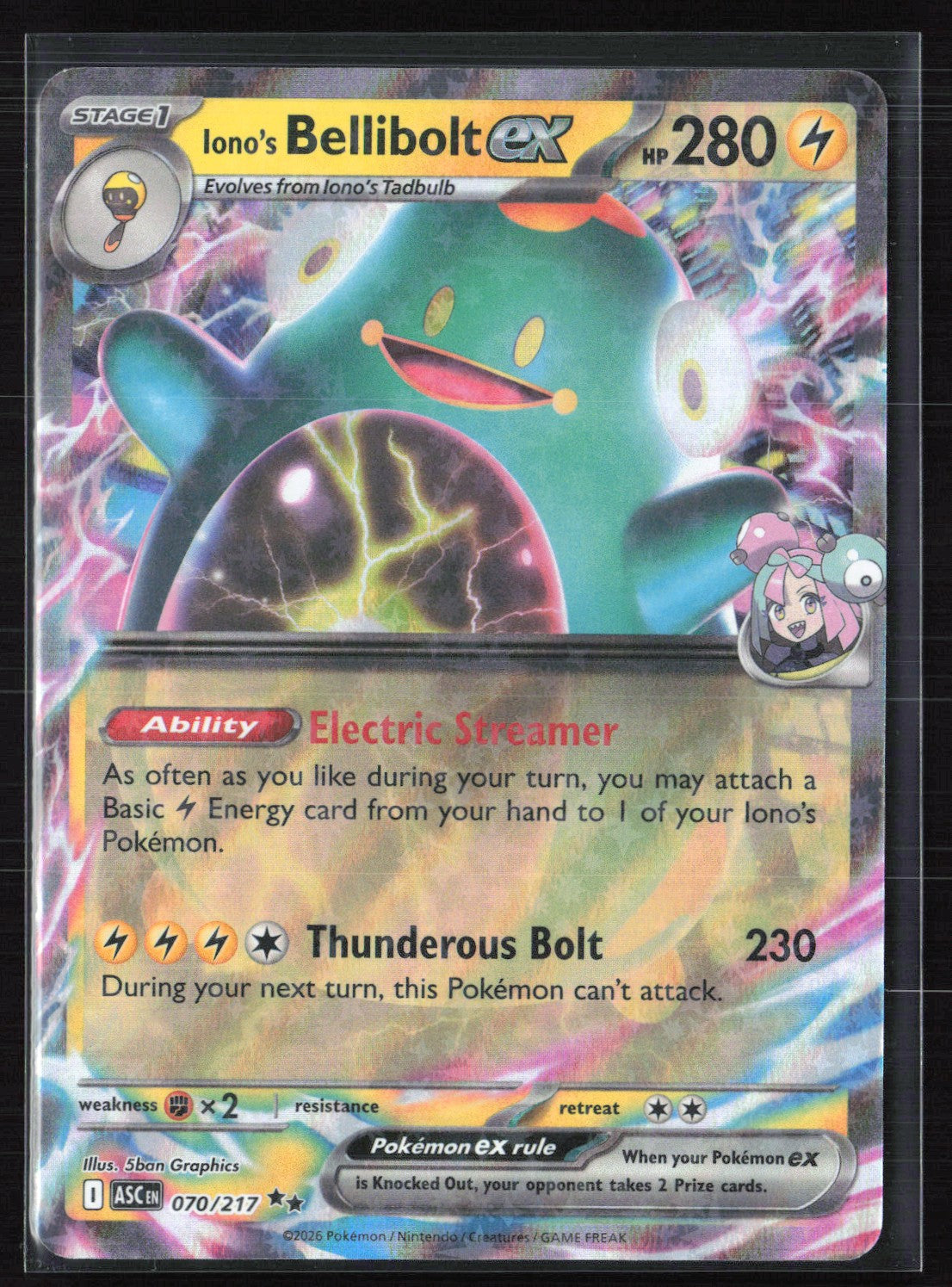 Iono's Bellibolt ex - 070/217 Double Rare