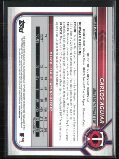 Carlos Aguiar 1st Bowman Sapphire