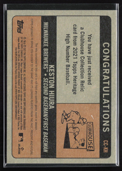 Keston Hiura Game-Used Relic