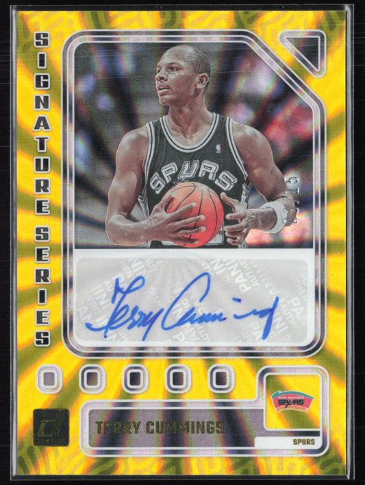 Terry Cummings Auto Yellow Laser /75 2023-24 Donruss